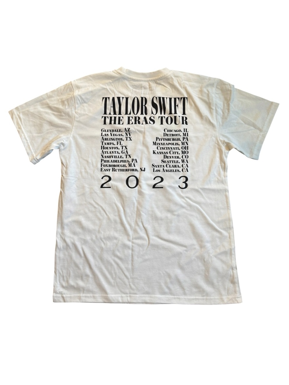 Taylor Swift White The Eras Tour 2023 Men’s Backprint Tee